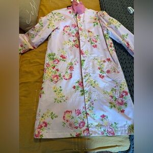 Vintage 1990s Reversible Pink Floral Cotton Jacket Size Small Liz Clairborn